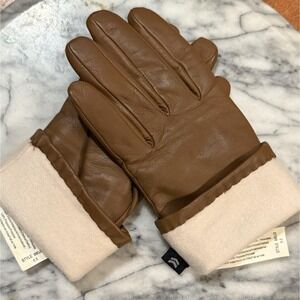 EUC! Vintage ISOTONER Women Sz 6.5 Medium Brown Leather Lined Driving Gloves